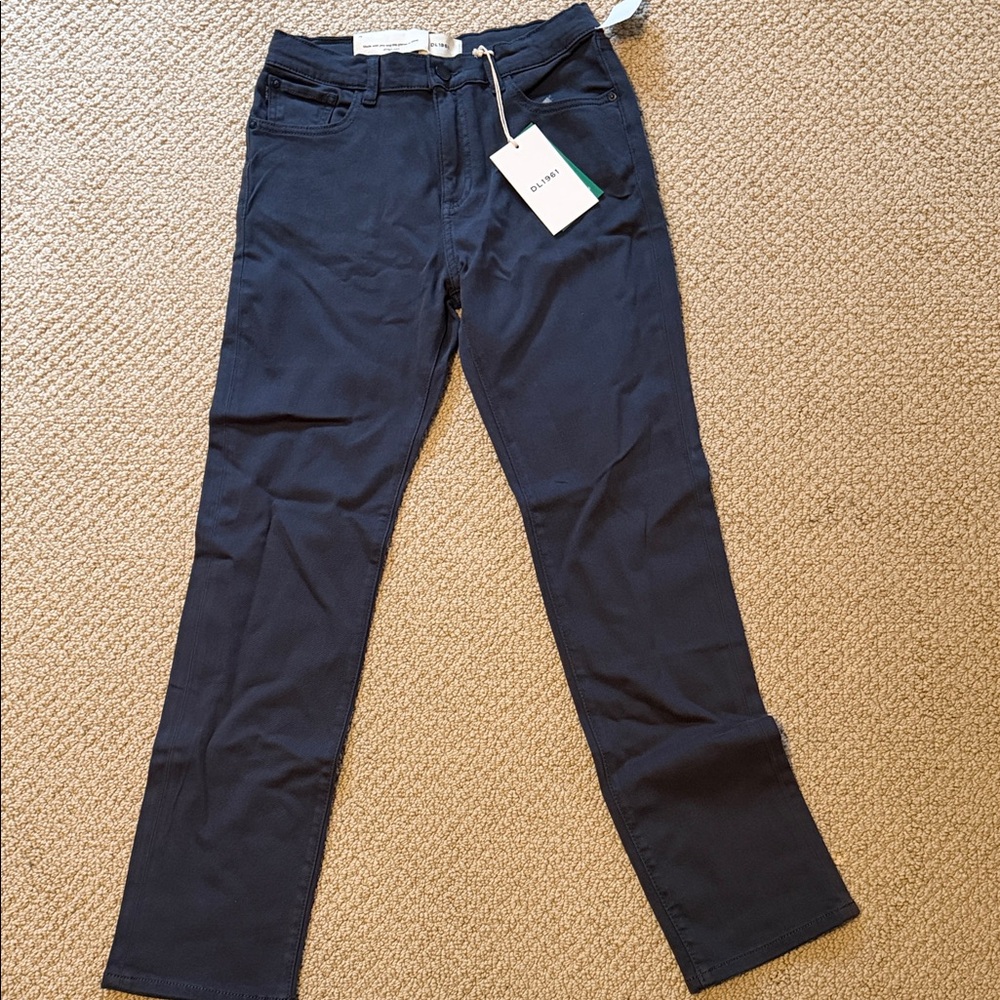 Classic Dark Grey Straight-Leg Pants